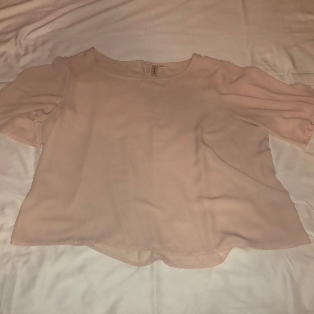 Pink Short Sleeve Blouse